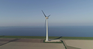 风力发电机鸟瞰图29秒视频