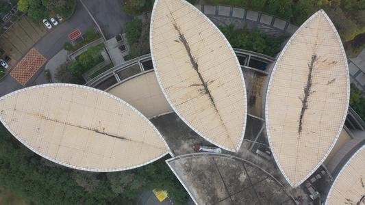 航拍中国广西南宁博物馆展馆建筑外景视频