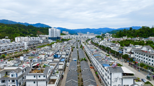 临沧凤庆城市地标建筑滇红小镇滇红古镇航拍视频