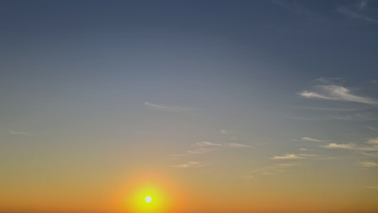 美丽的日落的暮光天空的全景视频