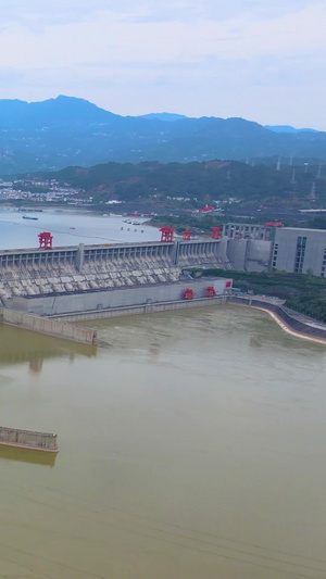 航拍宜昌三峡大坝水电站最大水电站69秒视频