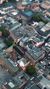 鸟瞰科隆大教堂欧洲建筑视频