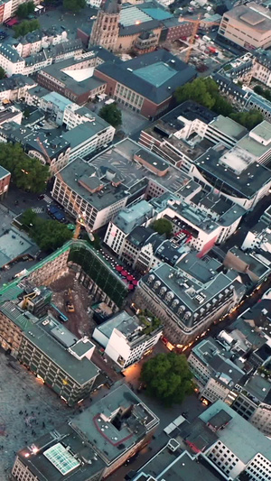 鸟瞰科隆大教堂欧洲建筑23秒视频