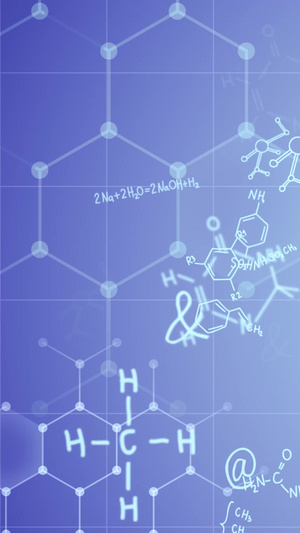 医疗科技化学分子式动态背景视频医学元素15秒视频