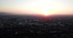 日落在城市上空14秒视频
