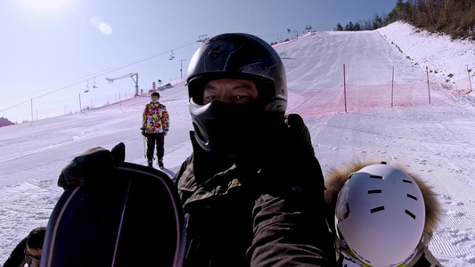 神农架滑雪运动视频