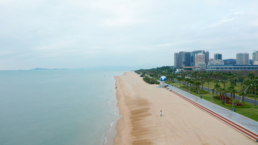 厦门海岸线沙滩视频