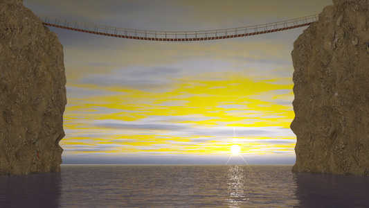 海日落时悬浮桥2视频