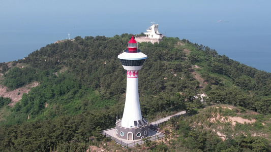 烟台长岛灯塔航拍 视频