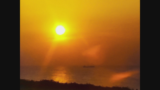 统一王国日落在海面视频