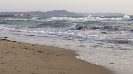 自然背景席卷沙沙滩沙滩视频