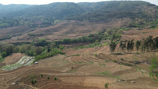 云南山区农业种植耕地航拍 视频