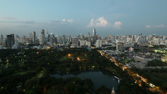 Bangkok城市晚上城市风景视频