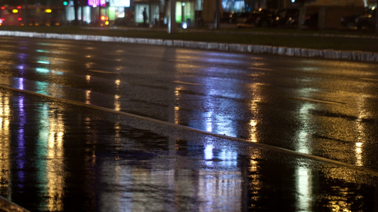 夜间城市交通时间过晚视频