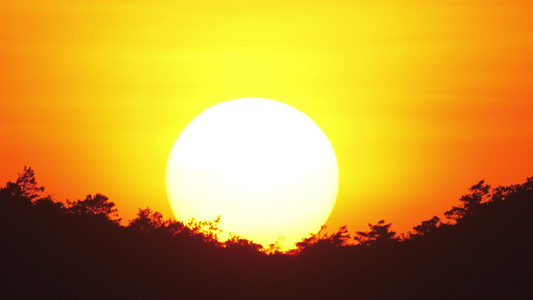 太阳落日时在月光下视频