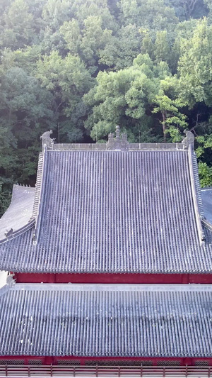 航拍杭州南屏晚钟净寺古建筑23秒视频