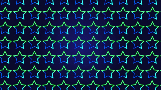 时尚简约星形抽象霓虹色背景高质量渲染的最小动画背景视频