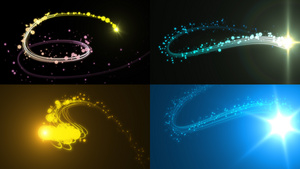 一组炫光粒子闪耀冲屏修饰转场动画20秒视频