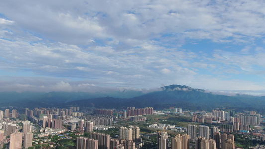 湖南湘西怀化城市全景航拍视频