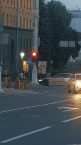 城市夜景道路交通车流视频