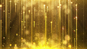 金色粒子线条颁奖晚会舞台背景19秒视频