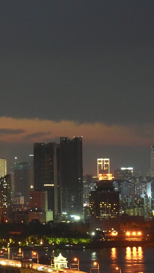 城市夜景航拍夕阳落日晚霞天空桥梁道路江景交通车流素材桥梁素材57秒视频