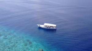 完美旅游海滩野生生物在沙巴附近以浅沙为背景的明亮沙滩12秒视频