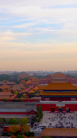 北京紫禁城故宫全景中国著名景点35秒视频