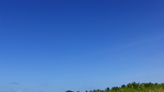 绿松石海的热带海湾海滩时间阳光全景阳光下有白色沙质视频