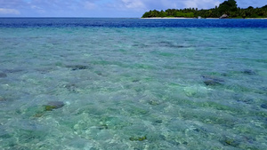 阳光明媚的海边观望海滩探险抽象片段由沙巴附近有浅蓝9秒视频