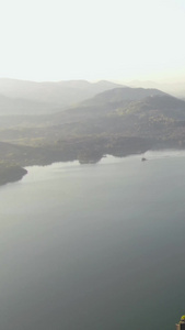 航拍5A天目湖景区景点湖里山岛视频风景名胜视频