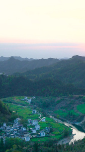 黄山歙县石滩村日落延时视频