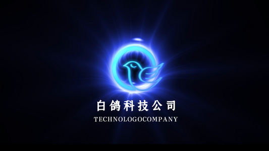 粒子光效科技公司logo演绎AE模板视频