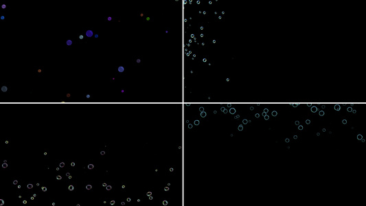 一组漂浮气泡粒子动画1视频