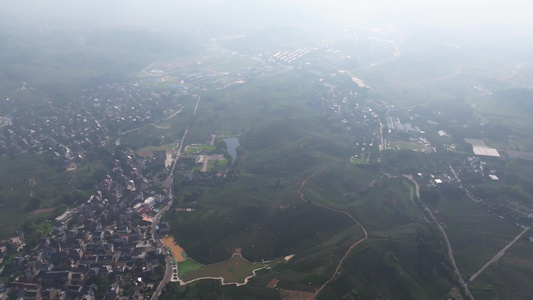 航拍杭州龙坞茶园 茶山 茶田视频