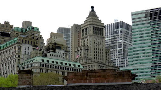 从下曼哈顿大楼的视野来看纽约视频