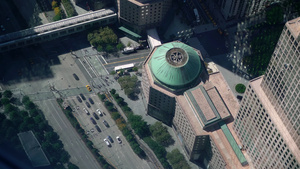 在美国纽约市的摩天大楼的顶部7秒视频