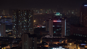 鸟眼时间过敏的夜视大都市全景泰王国邦科克10秒视频