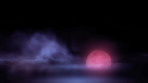 恐怖的红月和阴云21秒视频