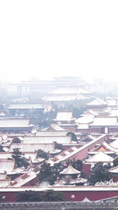 多角度唯美故宫雪景中国风视频