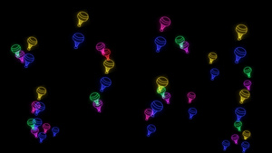 彩虹多彩热空气气球20秒视频