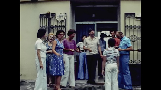 1976年的RivadelGarda人们在古代影片视频