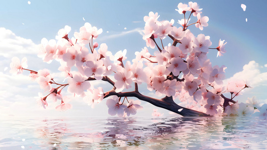 樱花背景视频素材视频