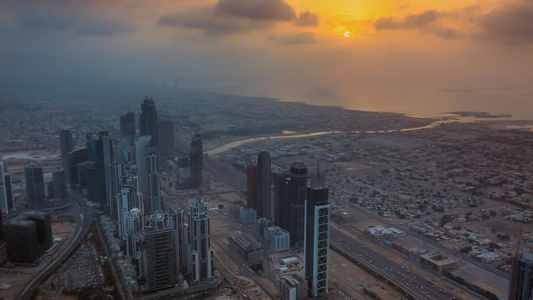 迪拜城市景观视频