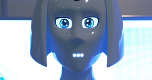 女机器人头部13秒视频