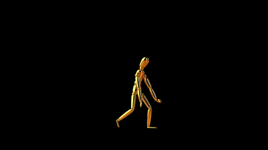 有趣的黄金假人机器人舞蹈无缝环环阿尔法频道视频