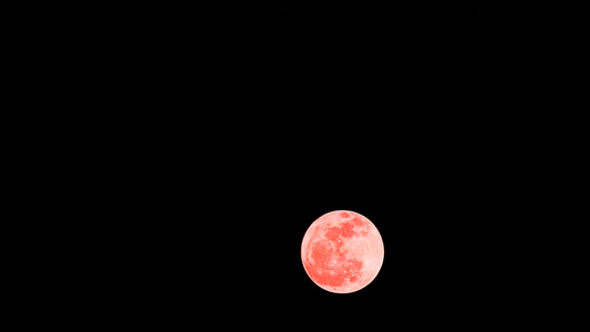 夜空时间飞逝时满橙色橡树月亮2视频