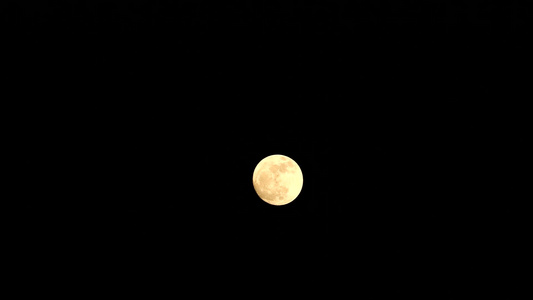 夜空中的橙色橡木月亮视频