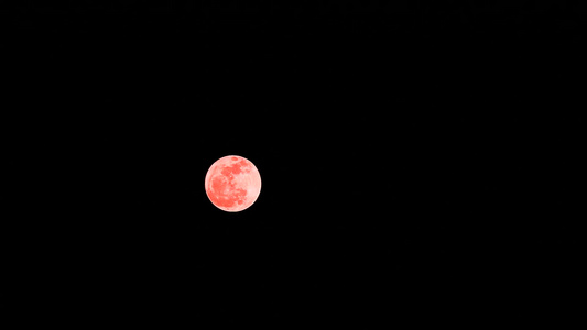 夜空中的橙橡木月亮视频