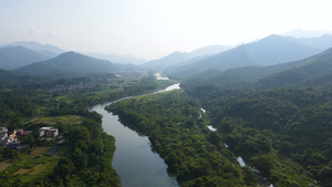 风景秀美山水河流4K航拍107秒视频